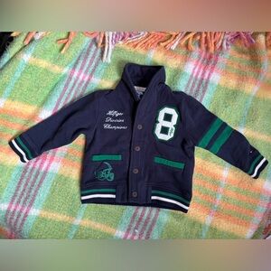 Tommy Hilfiger Kids Navy and Green Varsity jacket